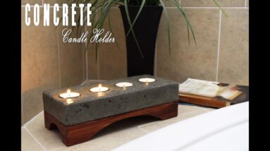 Concrete Candle Holder How To Make | DIY Build