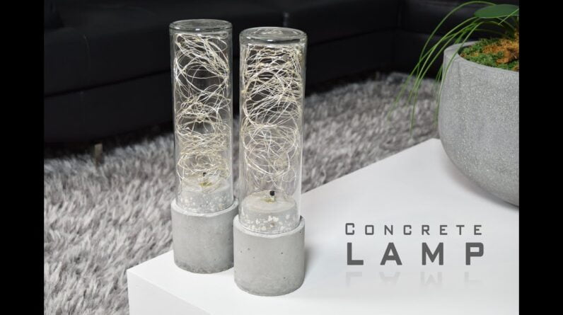 DIY Concrete Lamp | LED String Lights