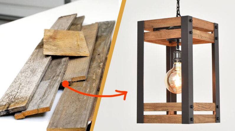 DIY Pendant Light from pallets