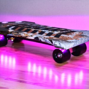 DIY skateboard with LED & Water Dipping Paint