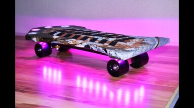 DIY skateboard with LED & Water Dipping Paint
