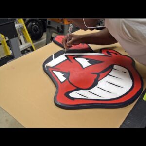 How To Make A Yard Sign - Cleveland Indians Chief Wahoo