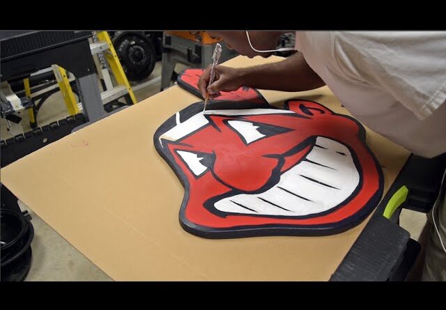 How To Make A Yard Sign - Cleveland Indians Chief Wahoo