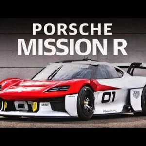 Porsche Mission R electric concept race car first Look