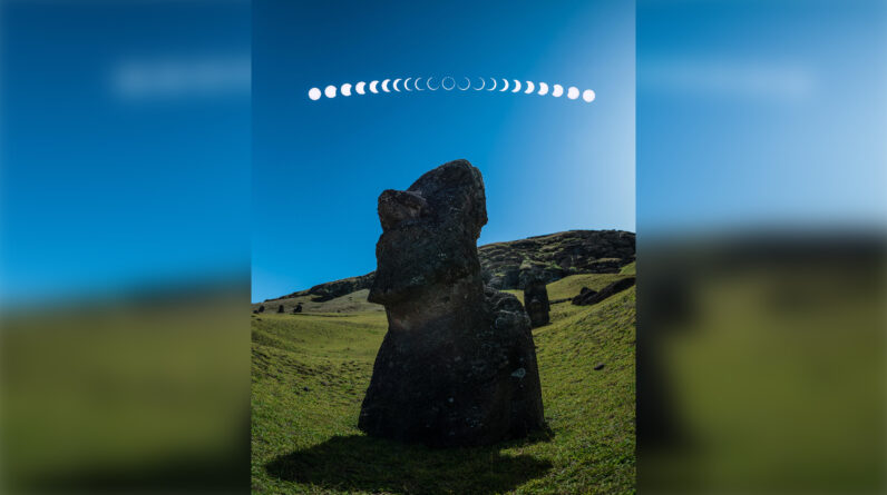 ‘Ring of fire’ solar eclipse blazes over Easter Island in incredible new image