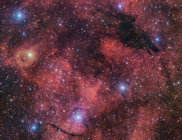 VST Captures New Image of Dark Wolf Nebula