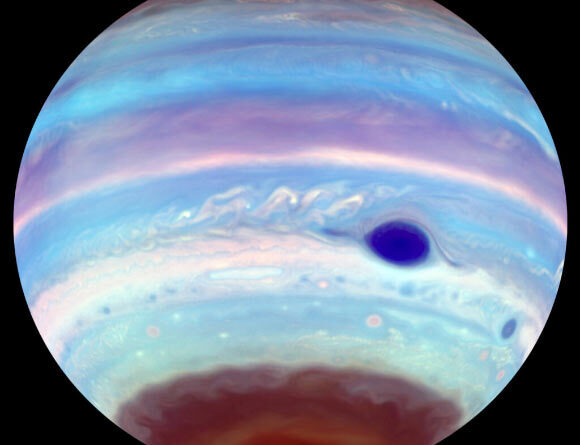 Astronomers Observe Transient Ultraviolet-Dark Polar Ovals on Jupiter