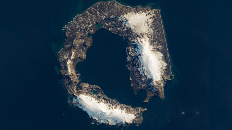 Earth from space: Antarctica’s ‘Deception Island’ is one of the only places on Earth where you can sail into an active volcano