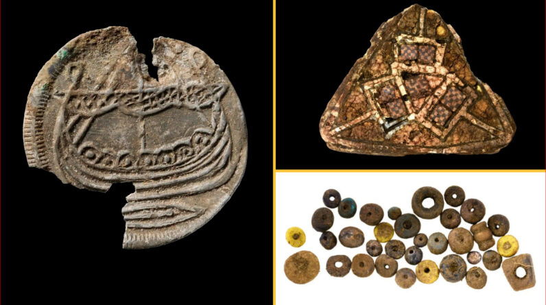 ‘Vulva stone’ and coin jewelry among remarkable treasures discovered at Viking burial site in Norway