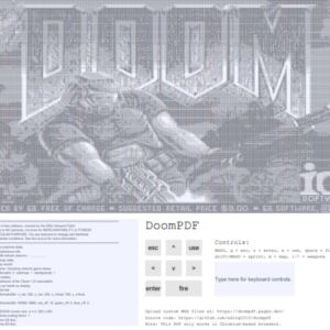 This PDF contains a playable copy of Doom