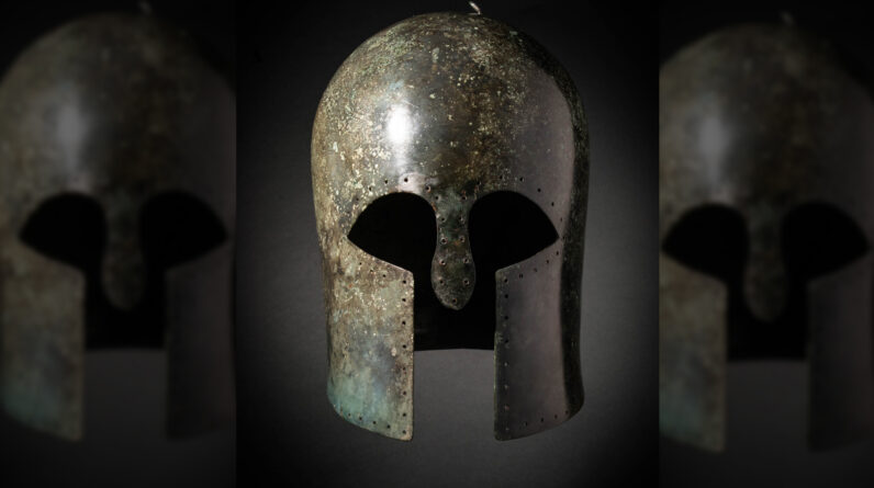 Rare ‘Corinthian’ helmet from ancient Greece is up for auction, and stunningly preserved