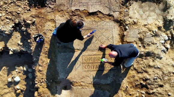 Byzantine-Era Monastery with Colorful Mosaic Floor Unearthed in Israel