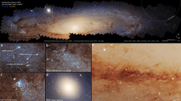 Hubble’s Photomosaic of Andromeda Galaxy Unveils Hundreds of Millions of Stars