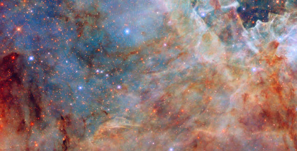 Hubble Space Telescope Observes Outskirts of Tarantula Nebula