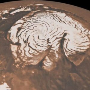 Mars’ polar ice cap is slowly pushing its north pole inward