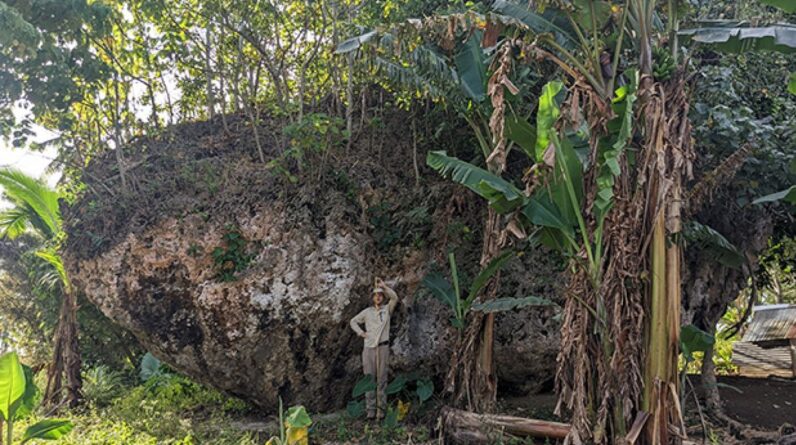 There’s a humongous boulder on a cliff in Tonga. Now we know how it got there.