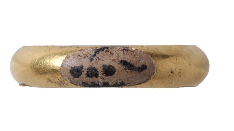 ‘I did a bit of a dance’: Detectorist finds gold ‘mourning ring’ engraved with skull and date in UK field