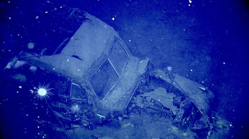 1940s Ford car found on wartime US carrier wreck