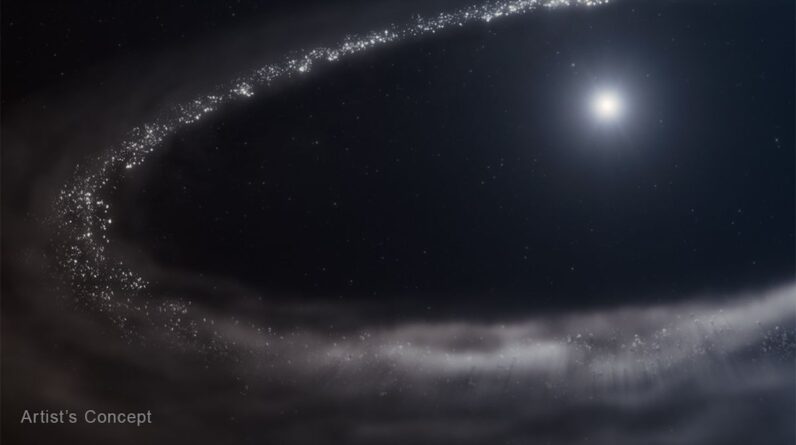 James Webb telescope discovers frozen water around a distant, sunlike star