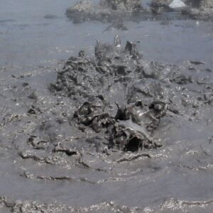 Watch mud volcano erupt beneath a crown of flames in Taiwan