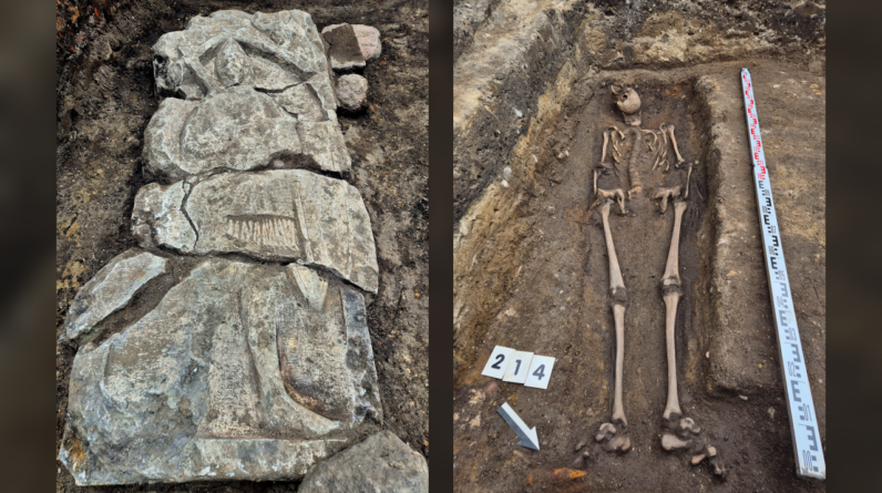 Medieval knight ‘Lancelot’ and his stunning stone tomb found under ice cream shop in Poland