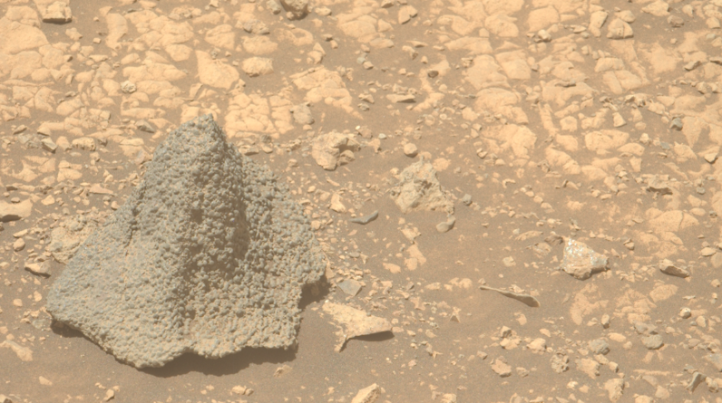 NASA’s Perseverance rover spies mysterious ‘helmet’ on Mars