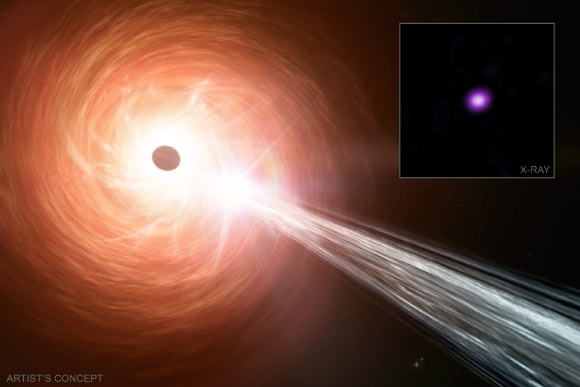 Astronomers Find Actively Accreting Supermassive Black Hole 12.8 Billion Light-Years Away