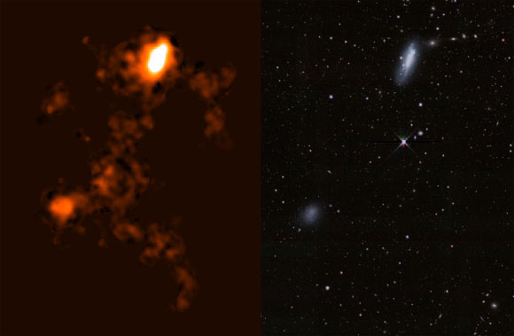 185,000-Light-Year-Long Bridge of Neutral Hydrogen Gas Connects Two Dwarf Galaxies