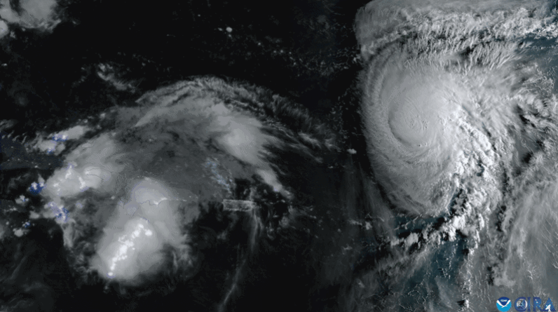 Rare Fujiwhara hurricane ‘dance’ could save East Coast from worst effects of Tropical Storm Imelda