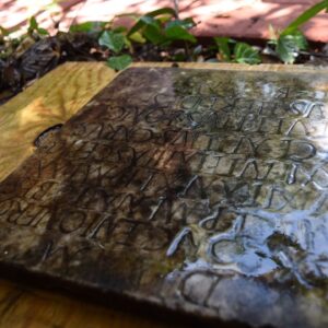Ancient Roman tombstone found beneath undergrowth in New Orleans yard