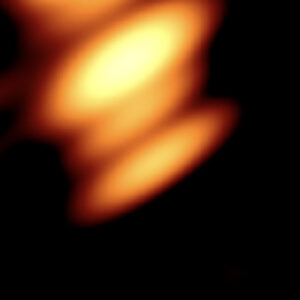 RadioAstron Captures Radio Image of Two Supermassive Black Holes Circling Each Other