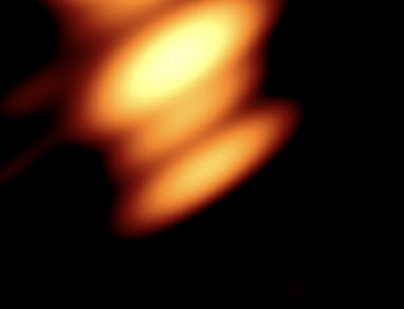 RadioAstron Captures Radio Image of Two Supermassive Black Holes Circling Each Other