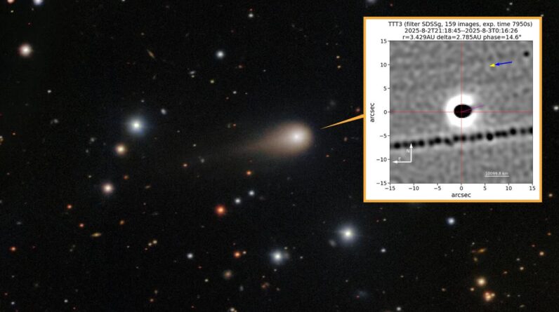 New images of interstellar object 3I/ATLAS show giant ‘jet’ shooting toward the sun