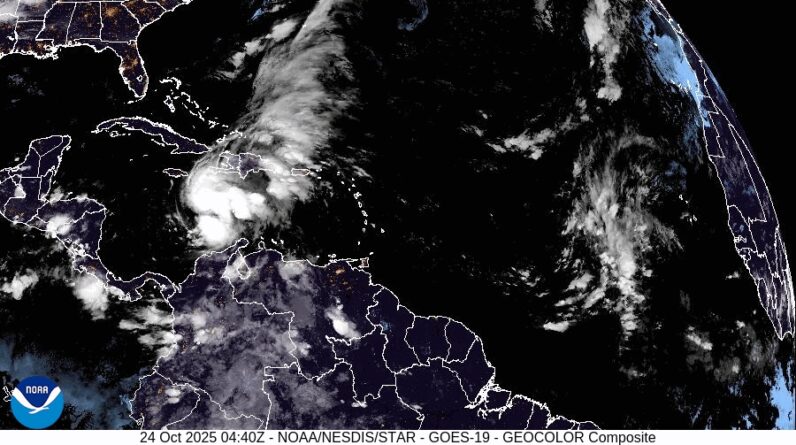 ‘Near stationary’ Tropical Storm Melissa is moving slower than a person walking — and it may bring deadly flash floods to the Caribbean