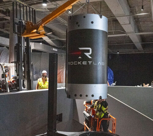Rocket Lab Electron among first artifacts installed in CA Science Center space gallery