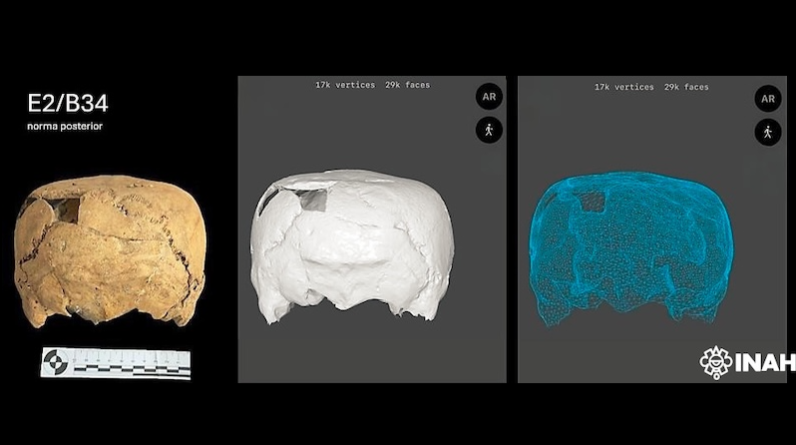 Unusual, 1,400-year-old cube-shaped human skull unearthed in Mexico