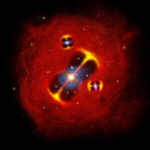 ALMA Detects Superheated Intracluster Gas in Distant Galaxy Protocluster