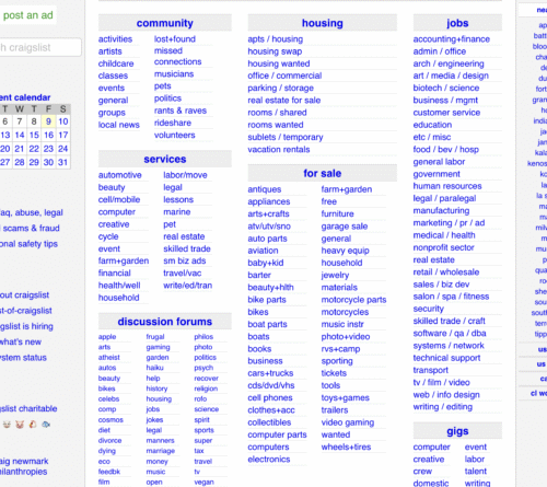 “Ungentrified” Craigslist may be the last real place on the Internet
