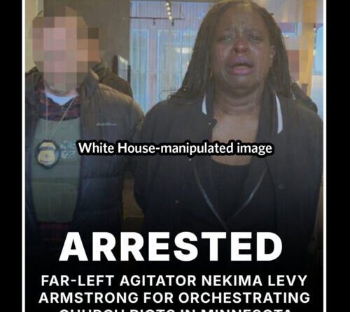 White House alters arrest photo of ICE protester, says “the memes will continue”