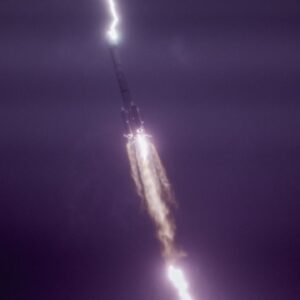Chinese rocket hit by rare midair lightning strike moments after launch as onlookers gasp in horror (video)