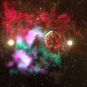 In a cosmic first, astronomers detect 2 sibling supernovas that came from a pair of bound stars