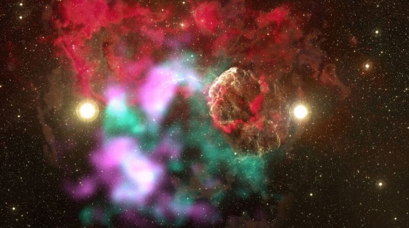 In a cosmic first, astronomers detect 2 sibling supernovas that came from a pair of bound stars