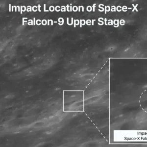 First photos of SpaceX lunar rocket crash show blackened hole torn into the moon’s surface