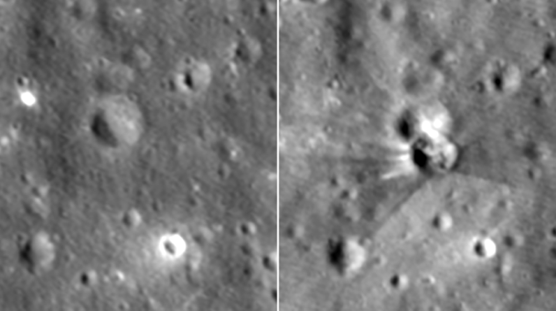 Out-of-control SpaceX rocket carved a 60-foot crater into the moon, NASA images reveal