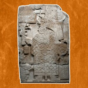 Front face of a stela: A 1,300-year-old carving of a powerful Maya ‘Lady Supreme Warlord’ that weighs over 2 tons