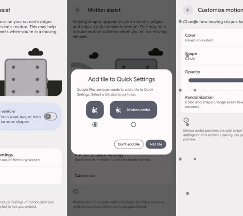 Google’s anti-nausea Motion Assist dots finally rolling out on Android
