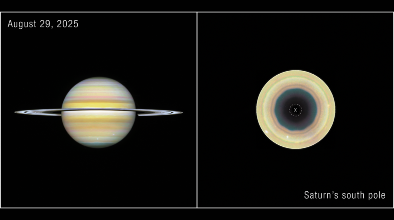 Hubble spots a mysterious 10-sided ‘decagon’ growing around Saturn’s south pole