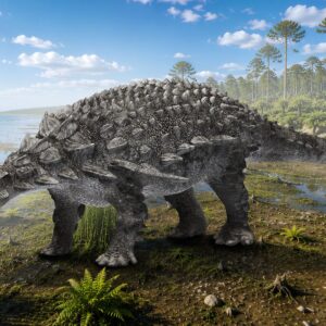 Rare armored dinosaur found in Japan may have ancestors that migrated across a land bridge 100 million years ago