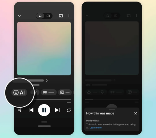 YouTube Music begins labeling AI songs