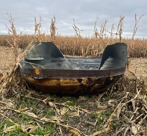 A Chinese rocket deorbited over Minnesota and left this in a farmer’s cornfield